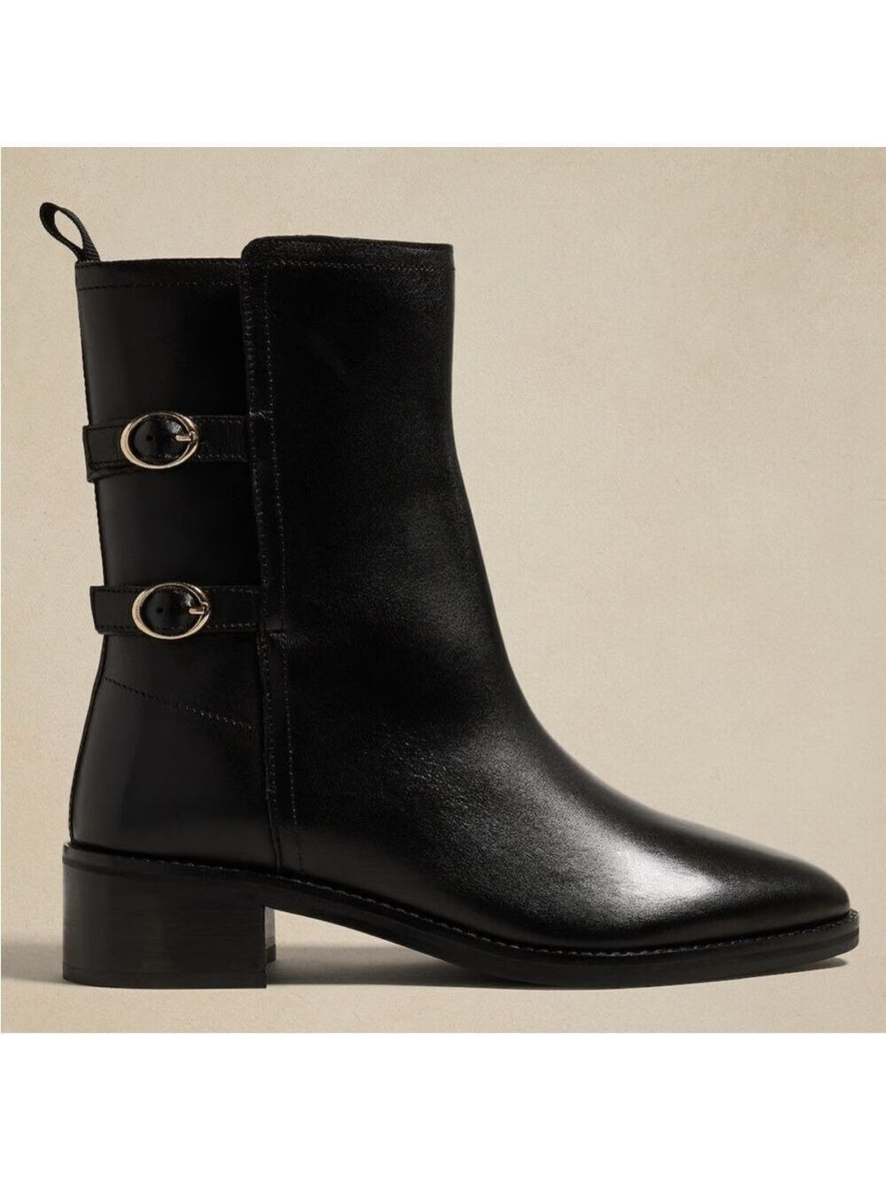 Banana Republic Moto Style Bikercore Goth Luxury Leather Boots 8.5 NWT